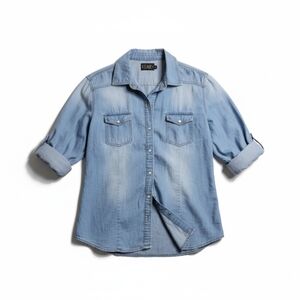 Blue Age Jeans USA Light Wash Denim Western Pearl Snap 3XL